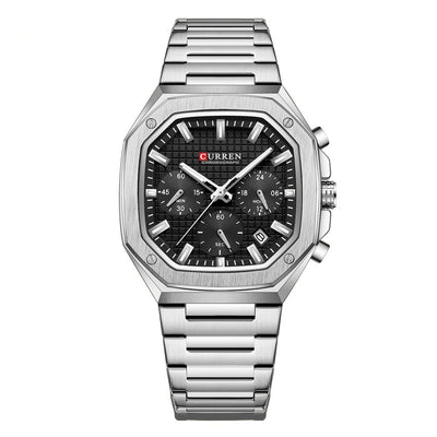 Reloj de Negocios Acero Inoxidable con Calendario de Seis Pines - Image 4