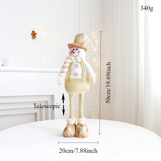 Adornos Navideños Retráctiles - Muñeco de Nieve y Reno Dorados - Image 8
