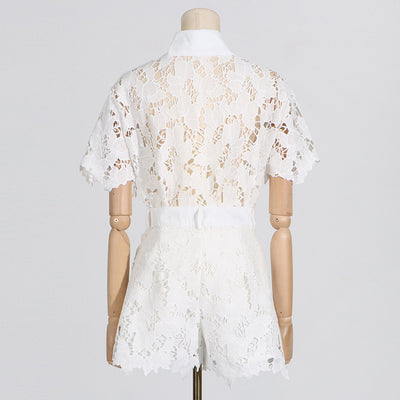 Conjunto de Dos Piezas: Blusa Tipo Solapa y Shorts Casuales para Mujer - Image 19