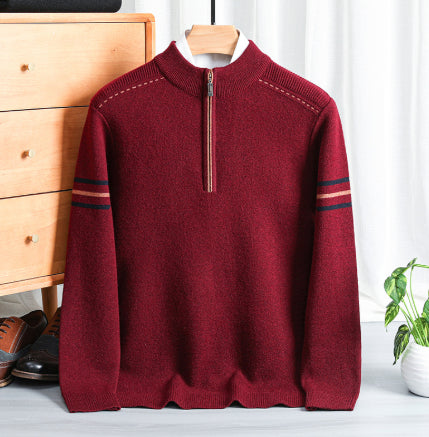 Suéter de Cuello Alto Grueso para Hombre - Lana Cálida Invierno Casual - Image 10