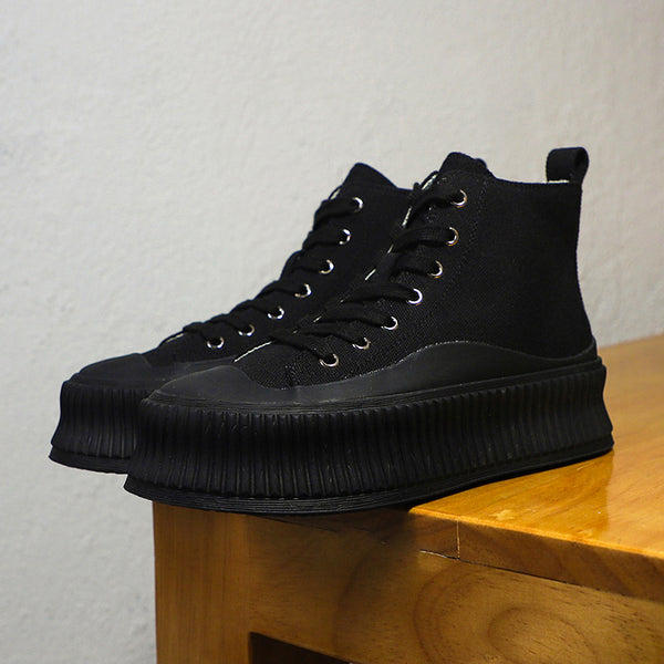 Zapatillas Canvas Altas para Mujer con Suela Gruesa