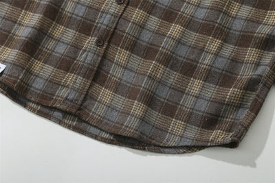 Camisa Cuadriculada Retro para Hombre con Manga Larga y Corte Holgado - Image 18