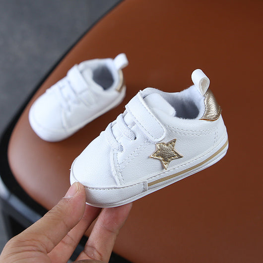 Zapatillas Deportivas para Bebé Blancas de Algodón con Suela Suave - Image 4