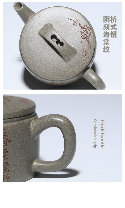 Tetera Artesanal de Barro Púrpura con Boca Ancha - Té Premium Hanwa - Image 13