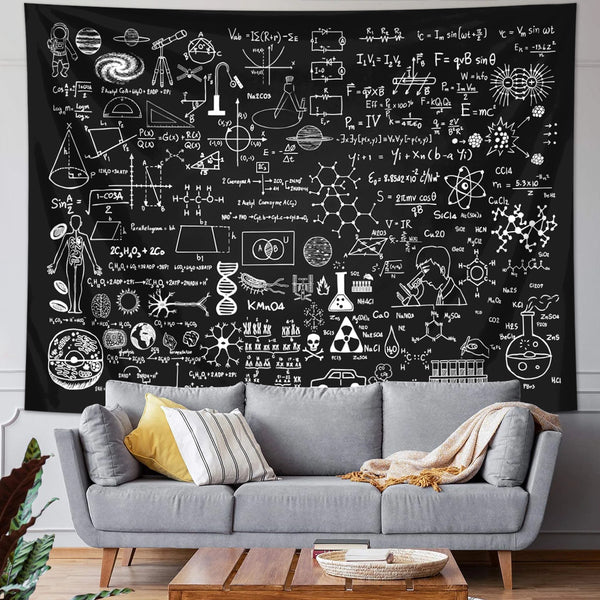 Tapiz Decorativo de Fórmulas Matemáticas y Ojos Fantasy