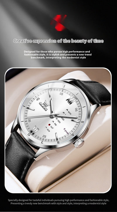 Reloj de Cuarzo Multifunción Impermeable para Hombre - Image 8