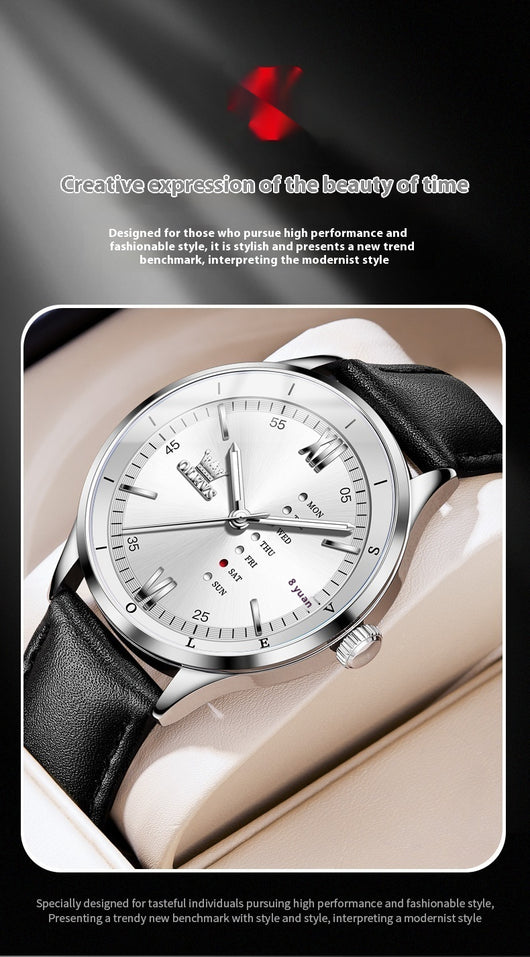 Reloj de Cuarzo Multifunción Impermeable para Hombre - Image 8