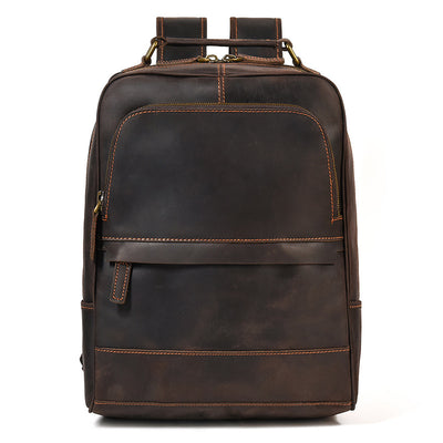 Mochila de Cuero Genuino Retro para Hombre - Gran Capacidad de Viaje - Image 15