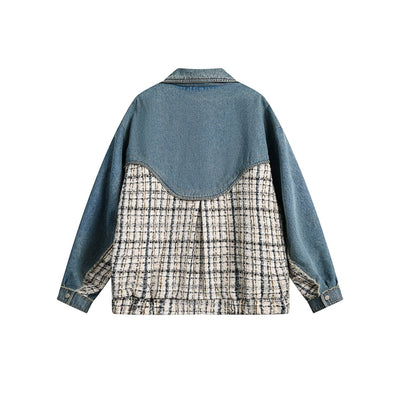 Chaqueta Denim Estilo Debutante Retro con Empalmes - Image 15