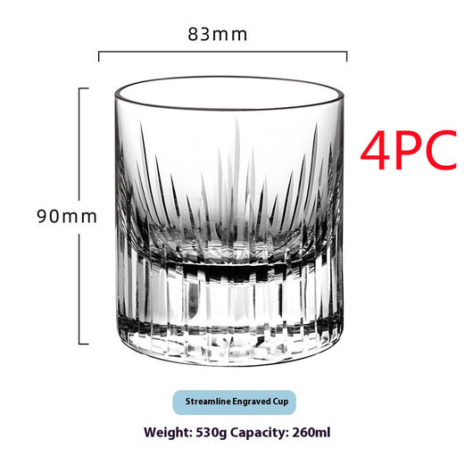 Vaso de Whiskey de Cristal Tallado a Mano - Diseño Lujo Ligero con Boca Ancha - Image 21
