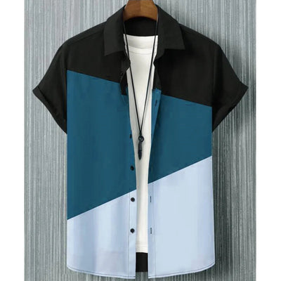 Camisa Casual para Hombre con Estampado Digital y Cuello de Pie - Image 15