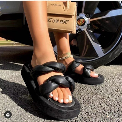Sandalias Romanas Negras para Playa - Chanclas Cómodas para Mujer - Image 3