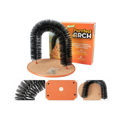 Arco de Aseo 2 en 1 para Gatos - Rascador con Cepillo Integrado - Image 2