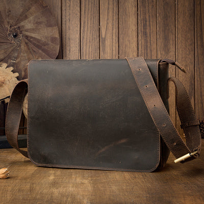 Bolso de Cuero Vintage para Hombre - Estilo Retro Casual - Image 10