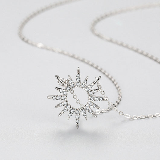 Collar de Plata 925 Girasol con Diamantes Completos - Image 5
