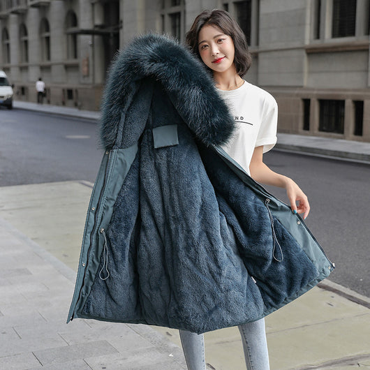 Abrigo Acolchado con Cuello de Piel Sintética - Parka Gruesa de Algodón - Image 32
