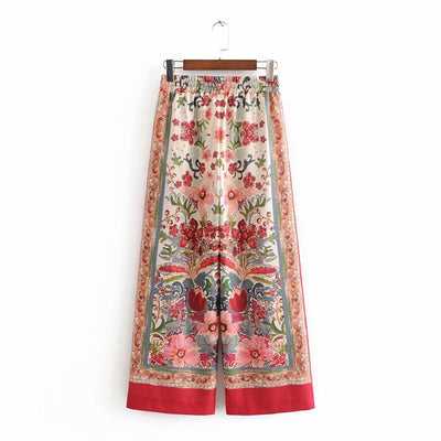 Traje Casual de Otoño para Mujer con Blazer Estampado y Cinturón, Pantalón Ancho - Image 12