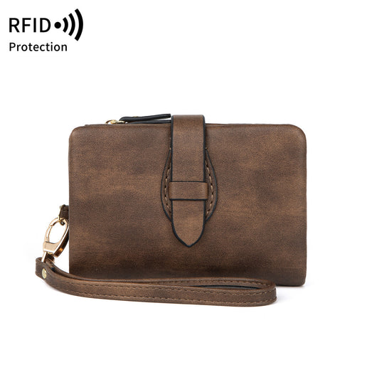 Cartera Mujer Cuero Suave RFID Protegida Compacta Colores Lisos - Image 19