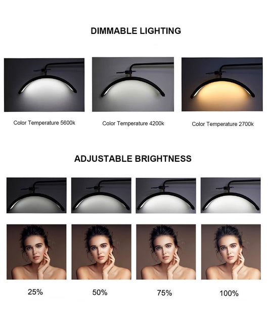 Lámpara LED de Trabajo en U de 28 pulgadas para Salón de Belleza - Uñas, Tatuajes y Cejas - Image 12