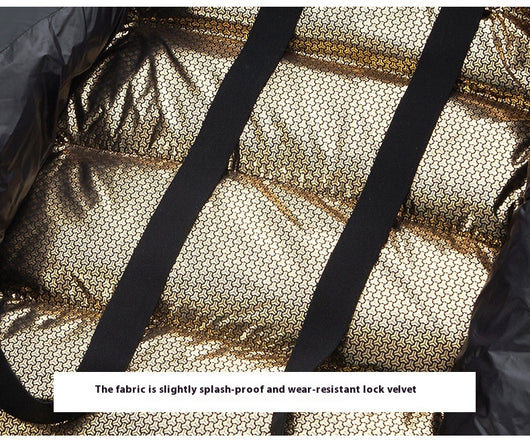 Abrigo de Lujo Negro y Dorado Tendencia - Image 9
