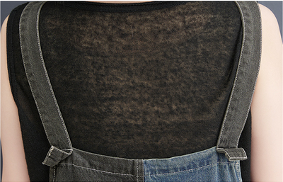 Overol Denim Talle Alto Holgado para Mujer Talla Grande - Image 6