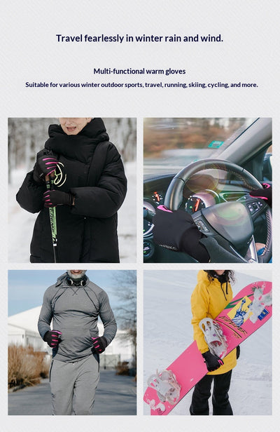 Guantes de Ciclismo con Forro Polar, Cálidos y Compatibles con Pantalla Táctil - Image 9