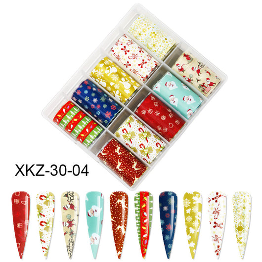 Láminas de Transferencia para Uñas con Diseños de Estrellas y Mariposas Láser - Image 57