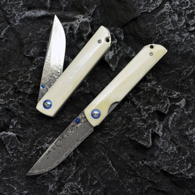 Cuchillo Plegable de Acero Damasco Premium - Portátil y Resistente - Image 21
