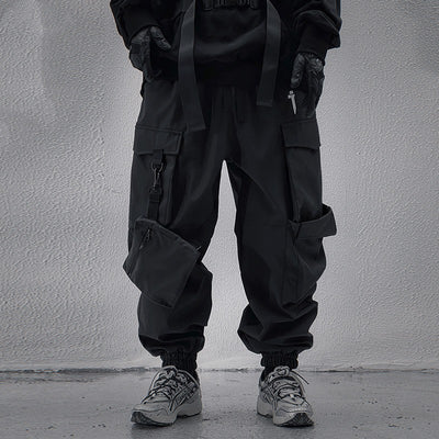 Pantalones Cargo Jogger Holgados con Bolsillos y Cinta Lateral para Hombre - Image 4