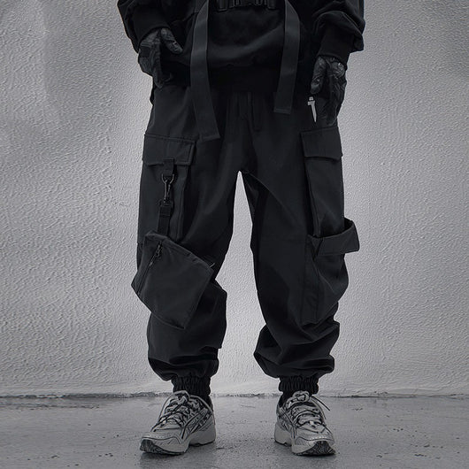 Pantalones Cargo Jogger Holgados con Bolsillos y Cinta Lateral para Hombre - Image 4