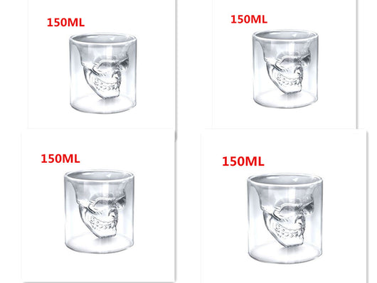 Vaso de Cristal Doble Transparente con Diseño Calavera - Image 15