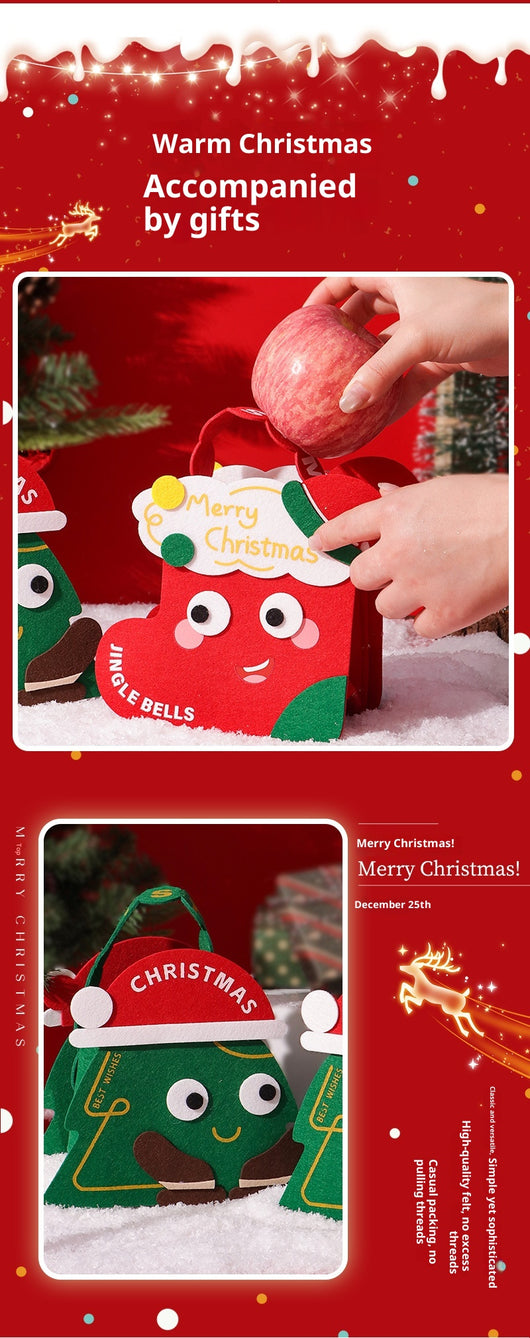Bolsa de Fieltro Navideña con Diseño Infantil para Regalos - Image 14