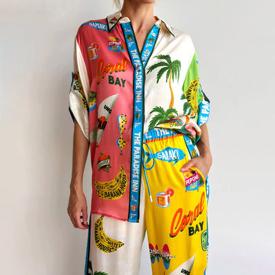 Traje Casual Dos Piezas con Estampado Suelto - Image 4