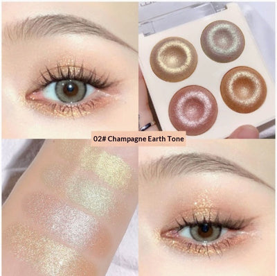 Paleta de Iluminadores Cuatro Tonos con Sombras Brillantes - Image 7