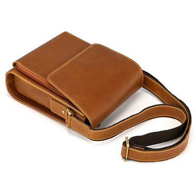 Bolso Bandolera de Cuero Genuino para Hombre - Image 20