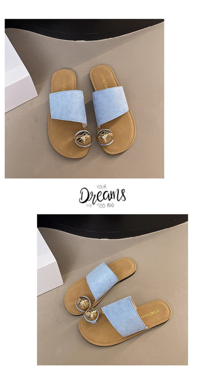 Sandalias Planas Tipo Francés con Punta Abierta para Mujer - Image 13