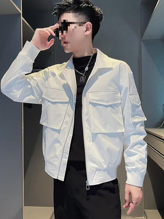 Chaqueta de Trabajo Retro con Cuello Mao para Hombre - Image 10