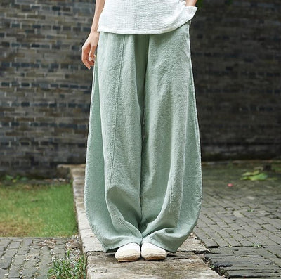 Pantalones Holgados Cintura Ajustada Talla Grande para Mujer - Image 12