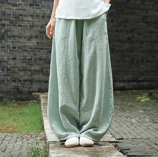 Pantalones Holgados Cintura Ajustada Talla Grande para Mujer - Image 12