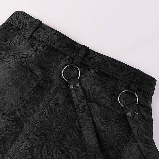 Falda Asimétrica Gótica Dark Rock Punk en Gris Ceniza - Image 13
