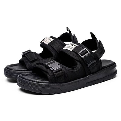 Sandalias Deportivas con Velcro Negro - Comodidad y Estilo - Image 13