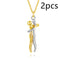 Love Hug Necklace Unisex Men Women Couple Jewelry Simple Temperament Clavicle Chain Valentines Day Lover Gift Dorado 2pcs