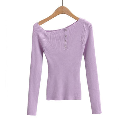 Blusa Entallada de Botón Simple para Mujer - Image 6