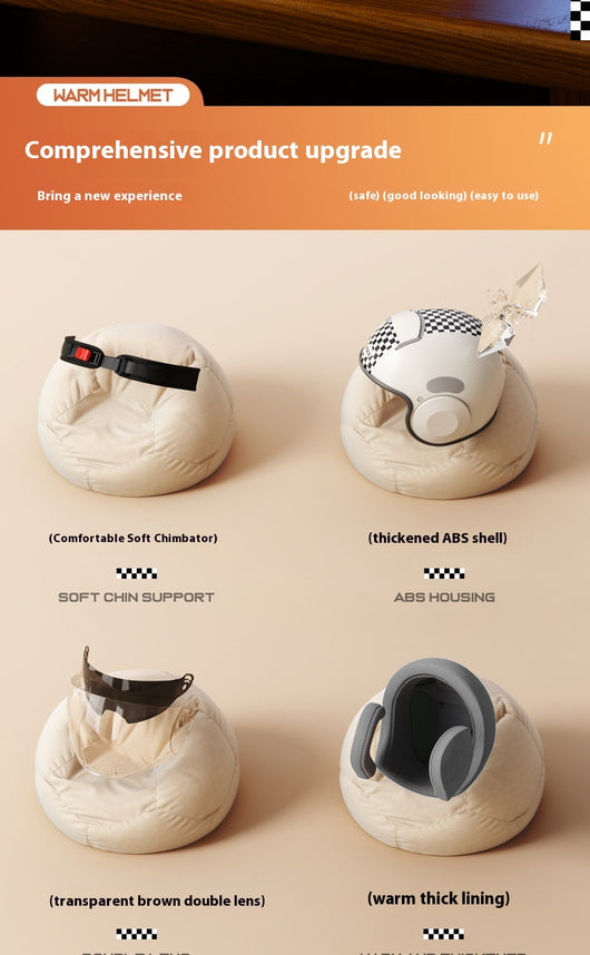 Casco Integral Motocicleta Eléctrica Doble Espejo Invierno con Diseño Personalizado - Image 14
