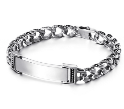 Pulsera de Acero Titanio con Calavera y Cruz - Diseño Dominio Vintage para Hombre - Image 11