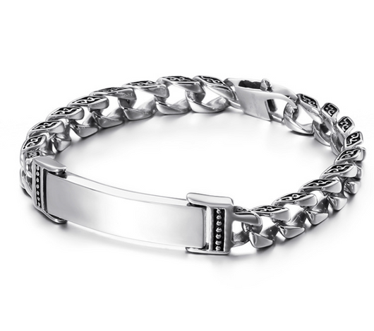 Pulsera de Acero Titanio con Calavera y Cruz - Diseño Dominio Vintage para Hombre - Image 11