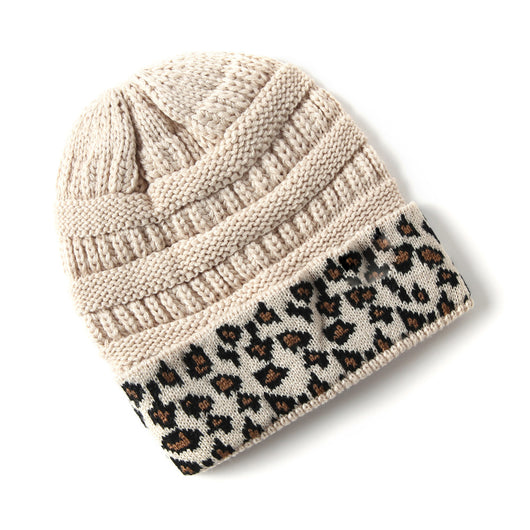 Gorro Tejido para Mujer Estampado Leopardo - Abrigo Cálido para Invierno - Image 13