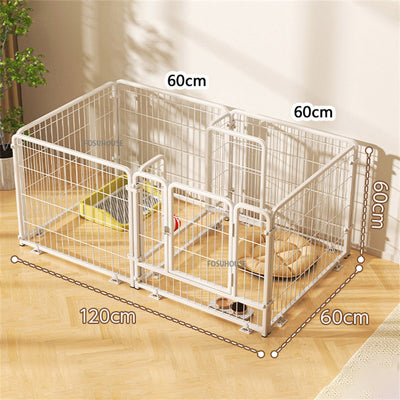 Corral Moderno de Hierro para Perros Pequeños y Medianos - Puerta de Aislamiento Interior - Image 13