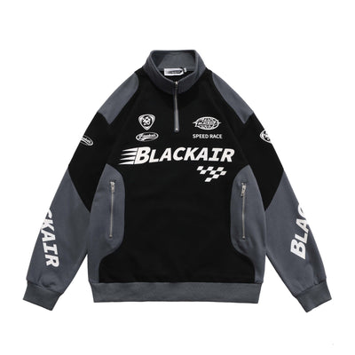 Traje de Motociclismo Retro Street Racing con Letras Minimalistas - Image 4