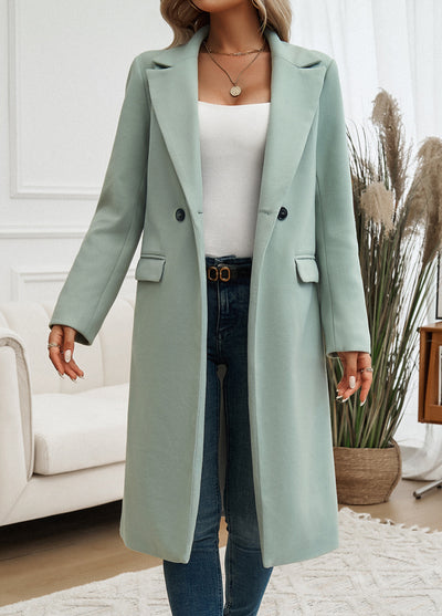 Abrigo Elegante con Cuello Solapa para Mujer Ejecutiva - Image 23